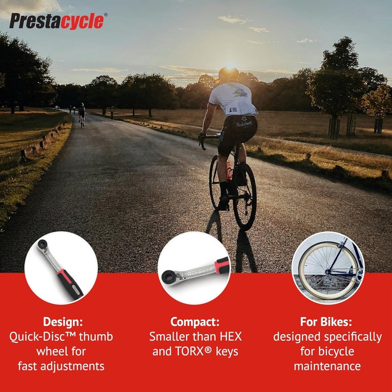 Prestacycle Prestaratchet 1/4" Hex Bits Mini Ratchet Tool - Image 4